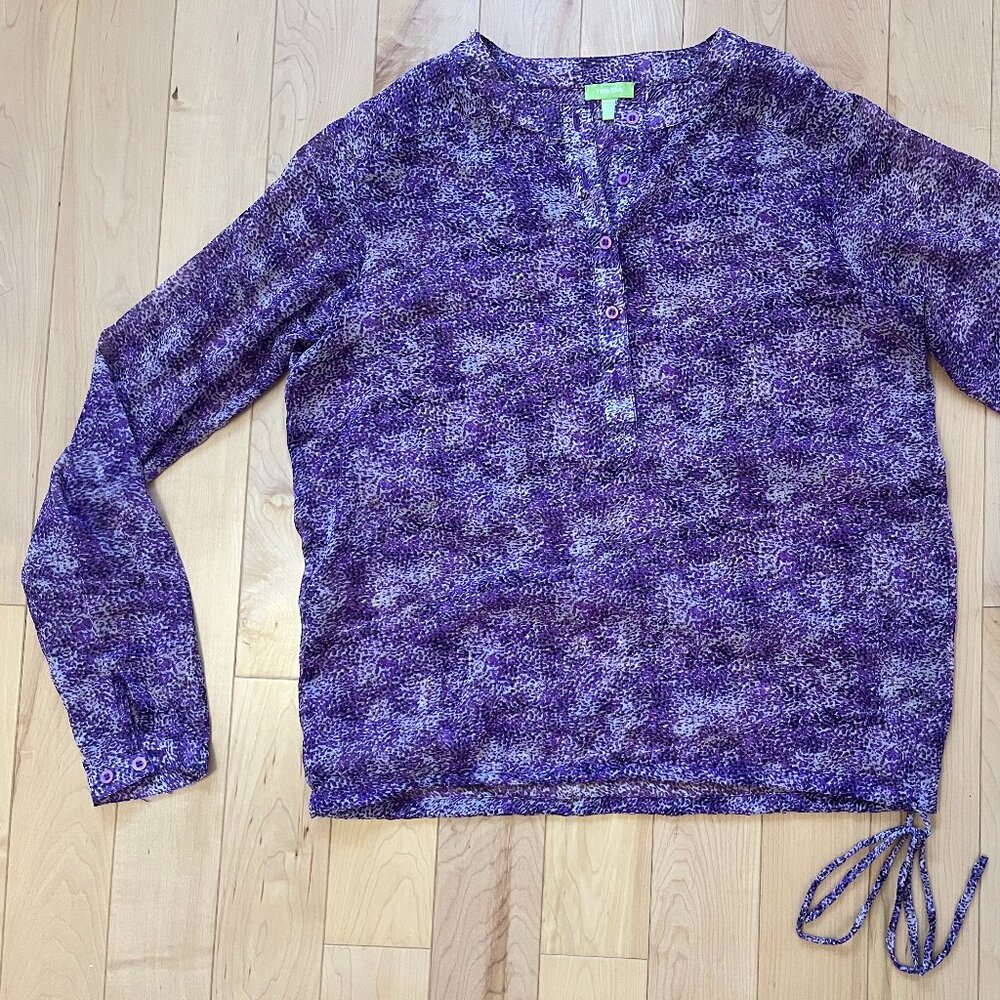 purple sheer top